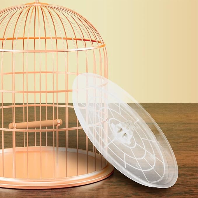 2pcs Transparent Bird Cage Tray for Small Animals Poop Holder for Parakeet Budgie and Small Birds Holder for Cages