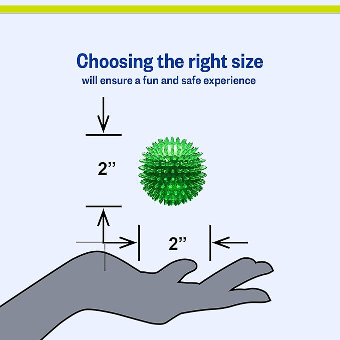 PetSport Gorilla Spiky Ball 2” - Spiky Rubber Dog Ball Toy, Interactive Puppy Toy for Small Dogs and Puppies, TPR Rubber, Vanilla Scented - 2 Inch, Small