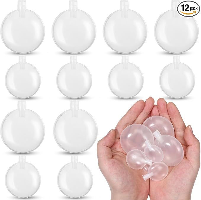 12PCS Plastic Squeakers for Dog Toys, 50mm+30mm Dog Squeakers Replacement Clear Noise Maker Insert Replacement Toy Squeaker Fit for Pet Supply Cat Toys, 2 Sizes
