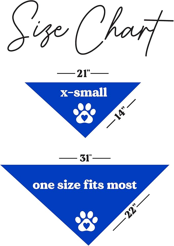I'm Deaf Dog Bandana | 100% Adjustable Cotton Triangle | Made in USA | Deaf | Impaired | Hearing Loss Accessory | Warning | (Royal, OS 412)