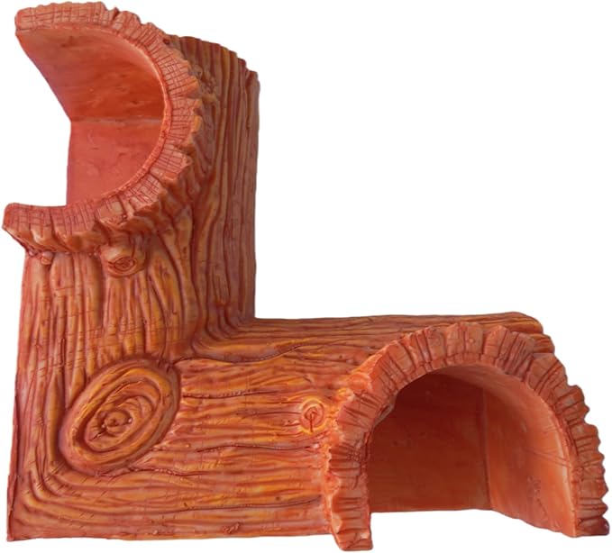 Aquarium Cave Corner Decoration, Natural Wood-Like Fish Tank Cave Hideout for Aquarium