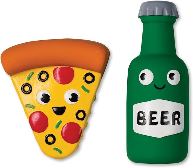 Fringe Studio Dog Toy Set, in Pizza We Crust, 3Pc Mini, Latex, Pet Shop Collection (368011)
