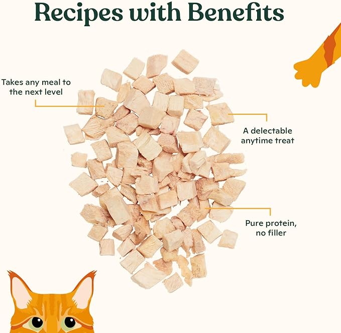 Made by Nacho Freeze-Dried Chicken Breast Meal Topper, Mixer or Treat 3.5oz | High Protein, Pure Chicken Ingredients | Premium Cage-Free Chicken Breast | Crunchy Texture
