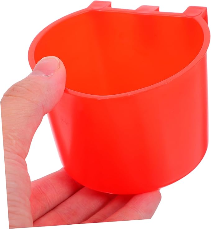 TOYANDONA 4pcs Thickened Plastic Feeding and Watering Bowls for Small Birds Guinea Pigs Chickens Puppies and Rabbits