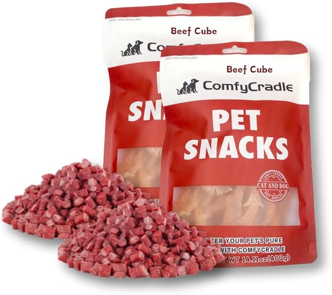 Beef Bites Dog Treats, Made with Real USA Sourced Beef, A Wholesome & Simple Limited Ingredient Soft Chew for Sensitive Stomachs,1.76 Pound
