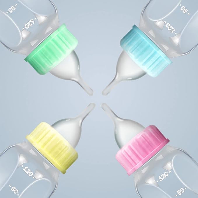 Pet Nursing Kit - 4 Oz Milk Water Dispenser - Nipple Brush Set - Suitable for Kittens, Puppies, Small Dogs - Silicone, Leak Proof, Manual Intake Control