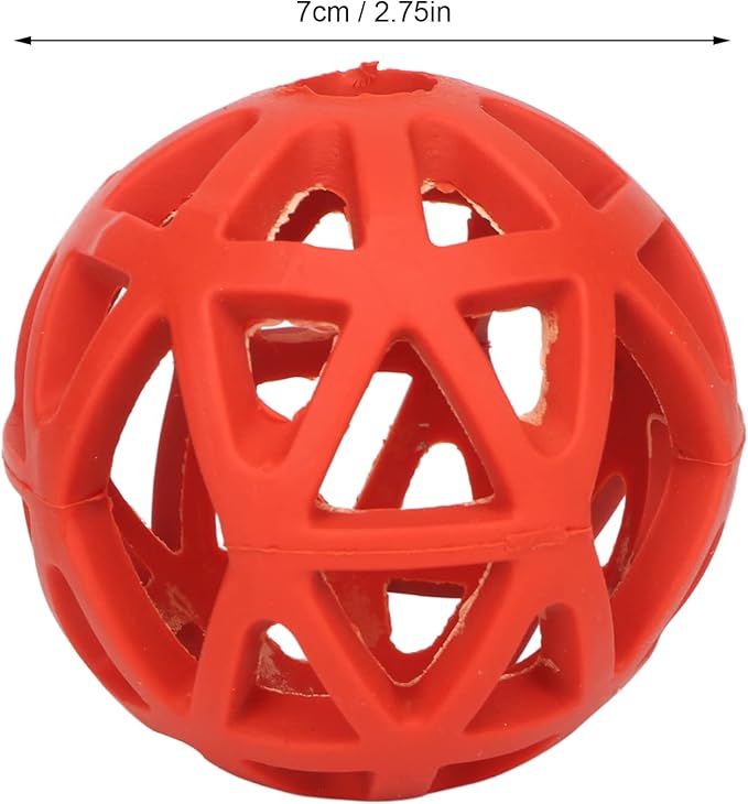 Asixxsix Hollow Dog Ball, Rubber Dog Toy Puzzle Ball Bite Fun Interactive Chewing Pet Toy Ball, Lightweight and Portable Pet Toy for Dogs Cats Pets (S)