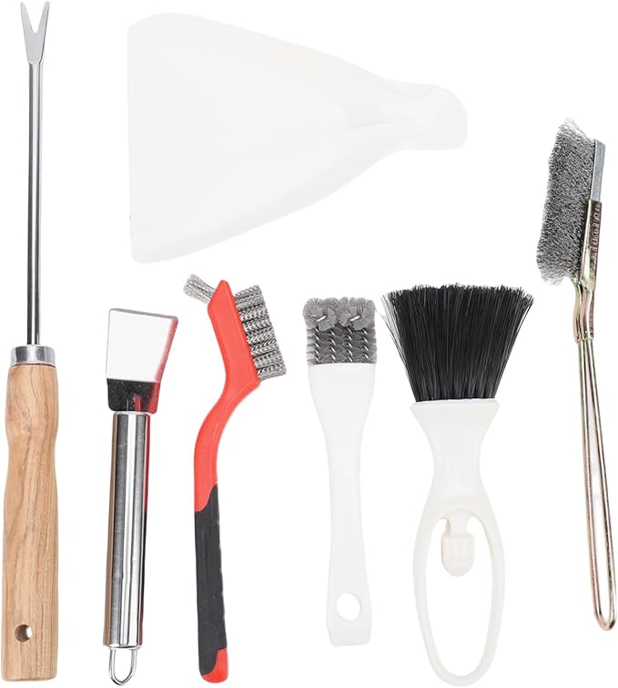 Bird Cage Cleaning Tools Set, Stainless Steel Brush Bird Cage Cleaner Brush Kit for Parakeet Items Small Animal Clean