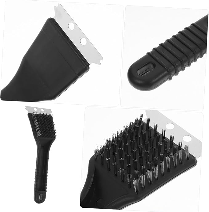 Handle Stainless Steel Bird Cage Cleaner Brush for Droppings Removal Multi-Function Tool for Parrot Cages and