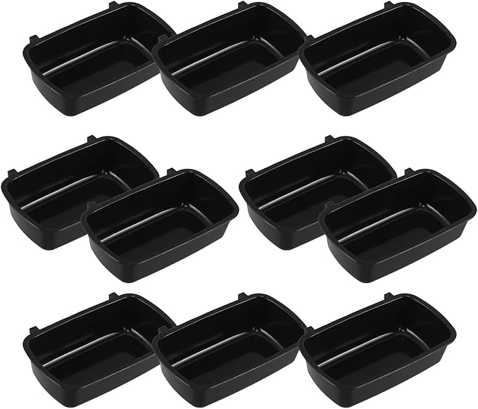 Happyyami 10-piece Small Animal Bowl Set, Plastic Hanging Food and Water Bowls, Accessories for Bird Cage, Hamster, Mice, Rat and Small Pets