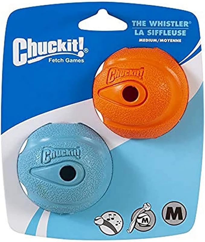 Chuckit The Whistler Chuck-It Ball Medium Ball - 2.25" Diameter - 2/Pack (3 Pack)3