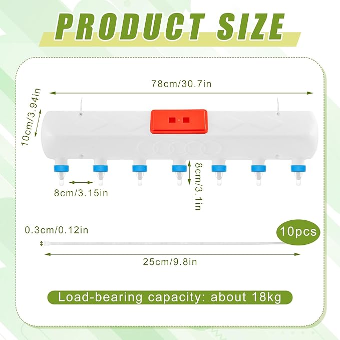 Threlaco 7 Pacifier Small Animal Milk Feeder 10 L / 338.18oz Puppy Lamp Goat Milk Feeder Farm Water Bottle Dispenser Animal Drinking Equipment for Professional Breeding