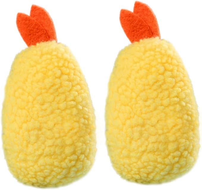 Dog Vocalizing Plush Chew Toy 2 Pack for Healthy Teeth and Gums Interactive Pet Comfort Plaything for Cats and Dogs 5.11X2.36X1.96 Inches
