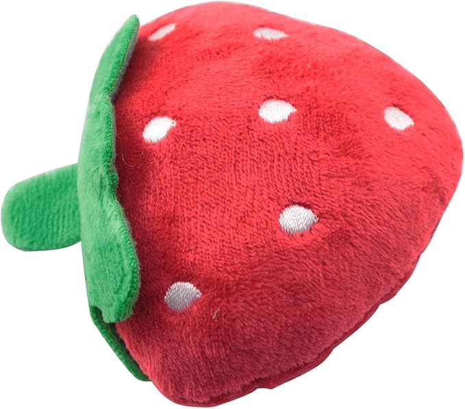 LQ Industrial Exquisitely Crafted Plush Strawberry Toy Pet Supplies Suitable for Pet Chew Scratch Play with