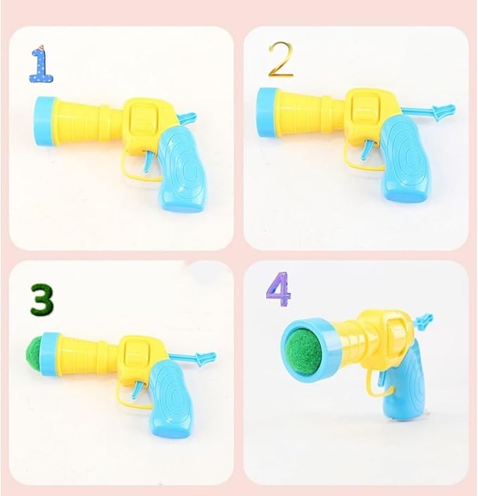 50pcs Cat Toy Ball Launcher Set Fun Colorful Plush Self Play Toys Pom Balls Shooting Interactive for Indoor Cats Enrichment Kittens Puff Ball Playing (Launcher with 50 Balls)