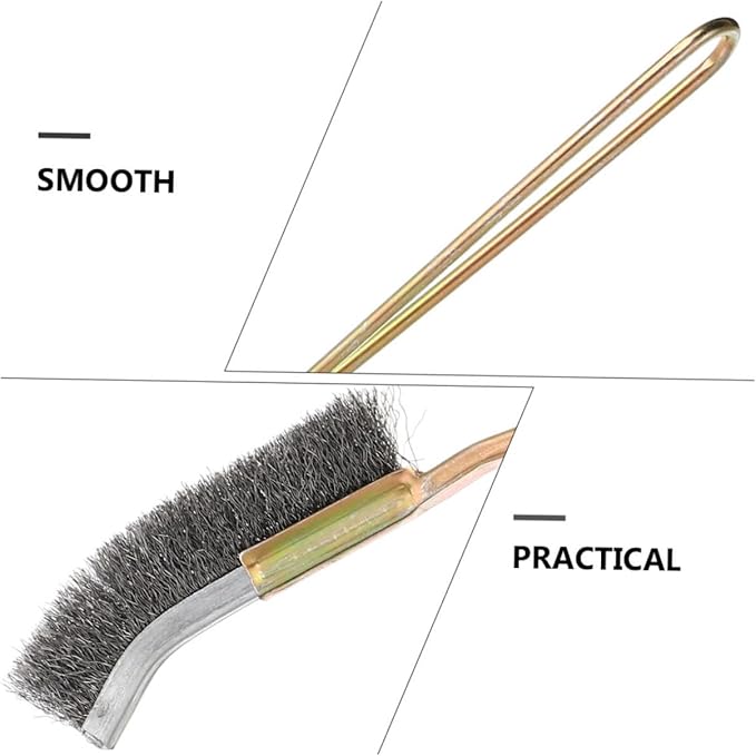 POPETPOP 2pcs Bird Cage Cleaning Brush Wire and Copper Handle for Parrot Finch and Canaries for Daily Use Long Reach for Cage