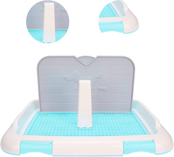 Puppy Training Toilet, Dog Training Toilet Pad Cat Potty Fence Dog Scheduled Urination Potty Tray, 18.3 x 13.9 x 9.3in
