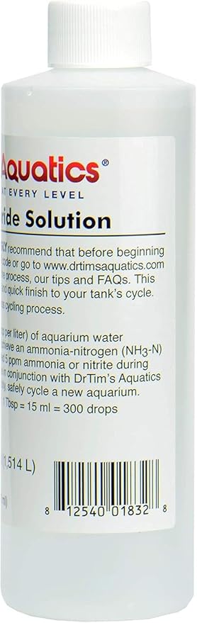 Dr Tim's Aquatics Ammonium Chloride Aquarium 100% Natural – 8 Oz. (Dr Tims Aquatics Ammonium Chloride | Saltwater Freshwater and Reef Aquariums, 100% Natural, 8 Oz)
