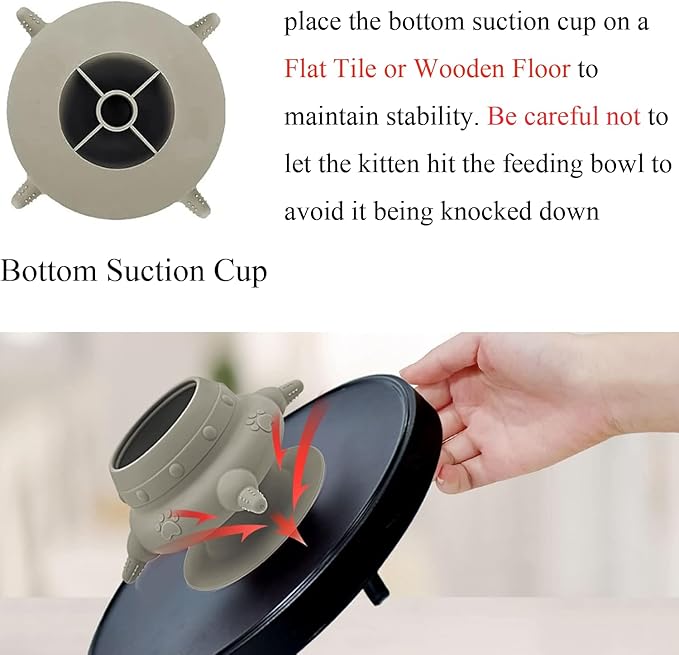 Puppy Milk Feeders for Multiple Puppies Kitten Feeding Bowl with 4 Nipples Silicone Nursing Bottle 235ml Food Water Feeding Station for Small Pets