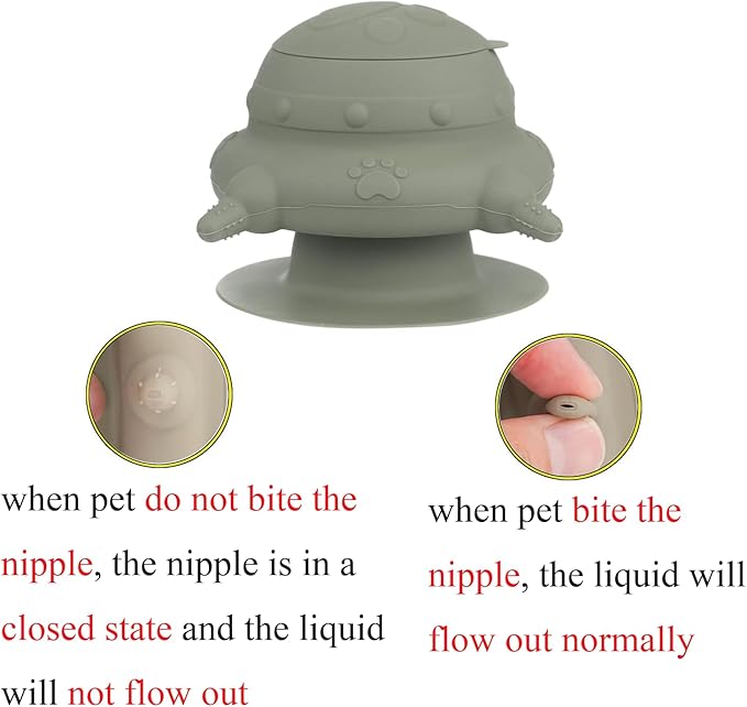 Puppy Milk Feeders for Multiple Puppies Kitten Feeding Bowl with 4 Nipples Silicone Nursing Bottle 235ml Food Water Feeding Station for Small Pets