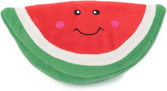 ZippyPaws - NomNomz Plush Squeaker Dog Toy For The Foodie Pup - Watermelon