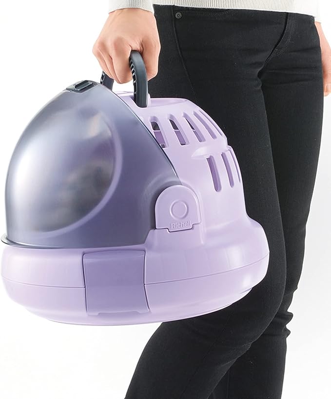 Richell Space Capsule Pet Carrier & Bed, Travel Carrier for Small Dog and cat