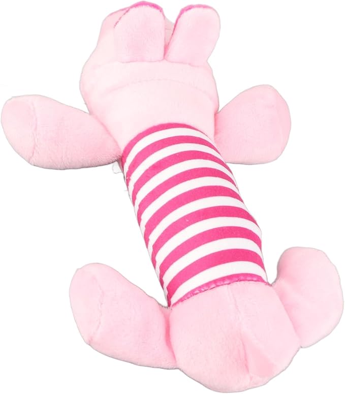 Cyrank Dog Toys, Cute Striped Animal Dog Squeaky Toys Dog Stuffed Animals Chew Toy with 4 Legs Soft Durable Plush Dog Toys for Pet Dog Cat(#3)