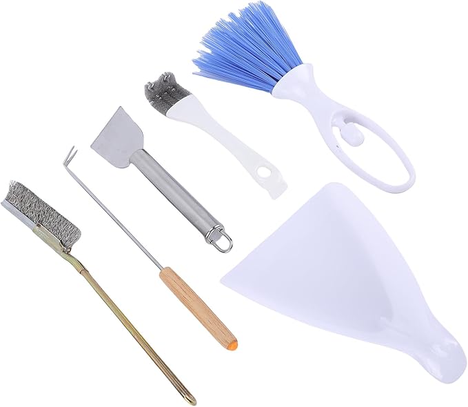 Zerodis 6pcs Set Bird Cage Cleaner Kit Birdcage Accessories Brush Tool Stainless Steel Poop Remover Bird Cage Accessories Suitable for Cages Cages Hamster