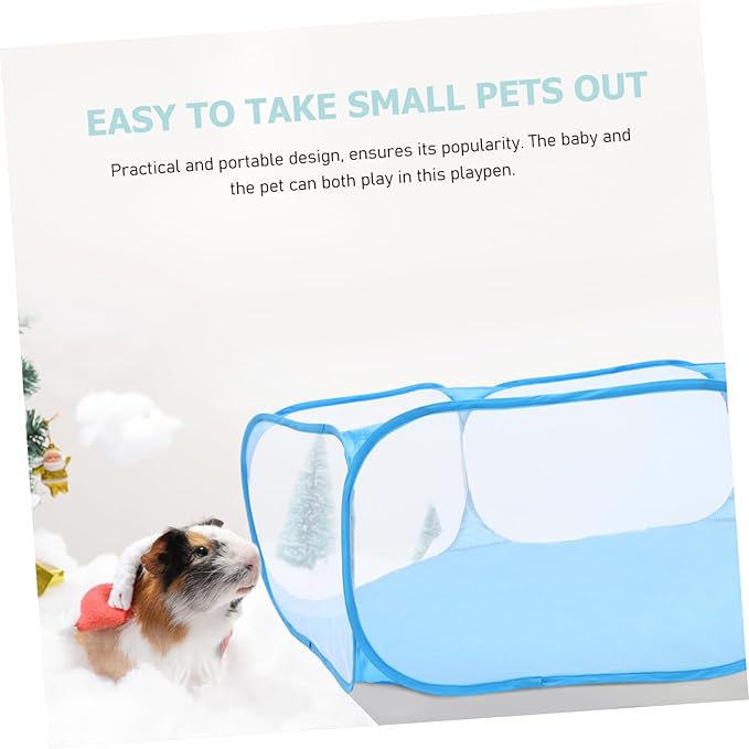 Foldable Pet Playpen Portable Indoor Outdoor Enclosure for Small Animals Breathable Polyester Material Multi-Function Use for Dogs Cats Puppies and More