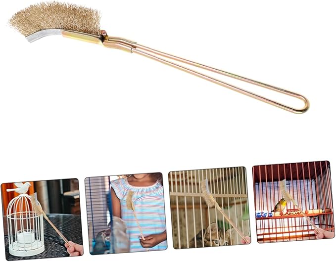 1set Bird Cage Cleaning Brush Multi-Functional Wire Brush for Bird Droppings Bristles for Parrot Cages Versatile Cleaning Tool for Small Animal Essential Accessory