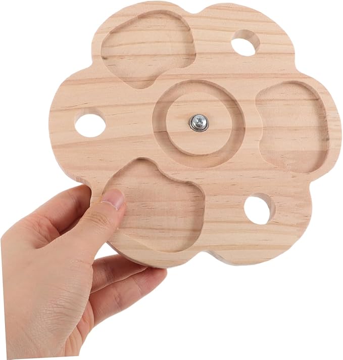 Kisangel Chinchilla Chew Toy with Flower Design Interactive Rotation Wheel for Small Pets Rabbit Bird Cage Accessory for Exercise and Enrichment Easy to Assemble and Multi-Purpose
