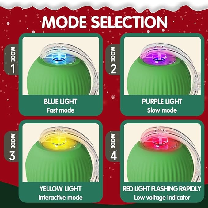 Interactive Cat Toy, 2026 New Cat Toy for Indoor Cats, Intelligent Rolling Ball Toys, Kitten Toys for Bored Indoor Cats/Dogs (Green)