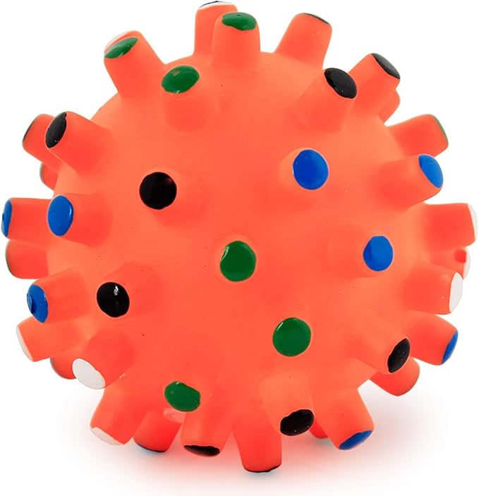 Rubber Balls Squeaky Dog Toys for Small, Medium Pet Breeds, Play Fetch, Reduce Separation Anxiety DT11-Balls