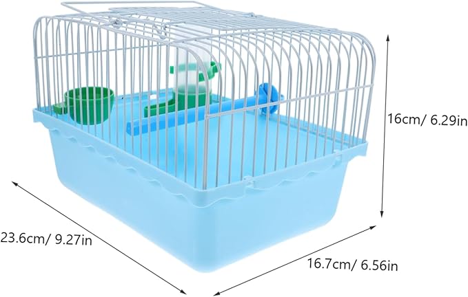 TOYANDONA Portable Bird Carrier Cage for Parrots Lovebirds Small Animals with Perch Food Box Water Dispenser Lightweight Travel Cage for Easy Transport and Comfortable Outings Random Color