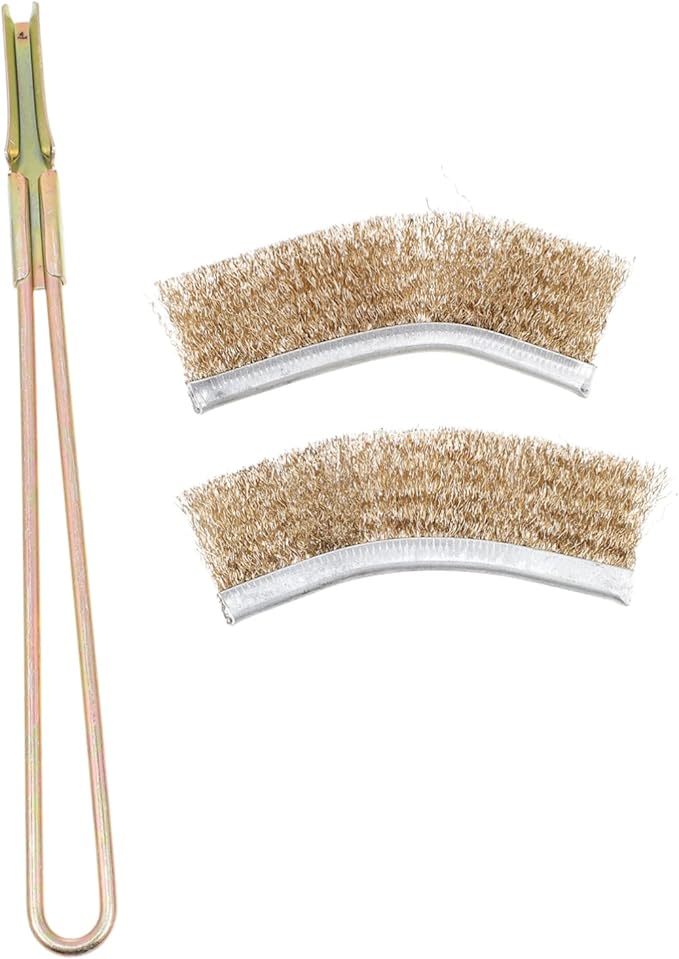 ibasenice 1set Bird Cage Cleaning Brush Steel and Copper Cage Supplies Extra Handle for Easy Cleaning of Bird Droppings Essential Tool