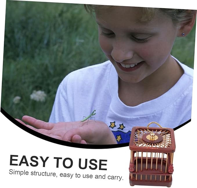 Purple Sandalwood Mini Insect Cage Square Storage Holder Detachable Lid for Breeding and Observation