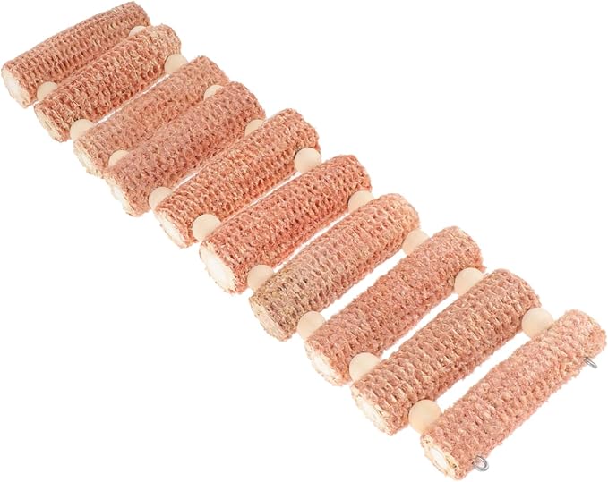 Natural Corncobs Climbing Ladder Toy for Hamsters and Pets Multi-Functional Chew and Exercise Accessory for Bird Cages Provides and Balance Improvement