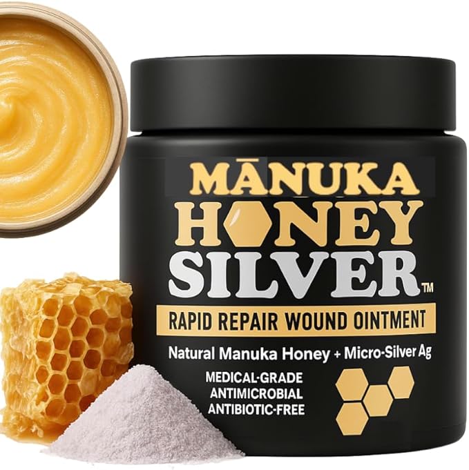 Well-Being Manuka Honey Silver Rapid Wound Repair Ointment For Dogs, Cats and Horses Superior Healing Qualities For Rapid Repair Of Cuts, Surgical Inscisions, Abrasions Prevents Infection 2 Ounce