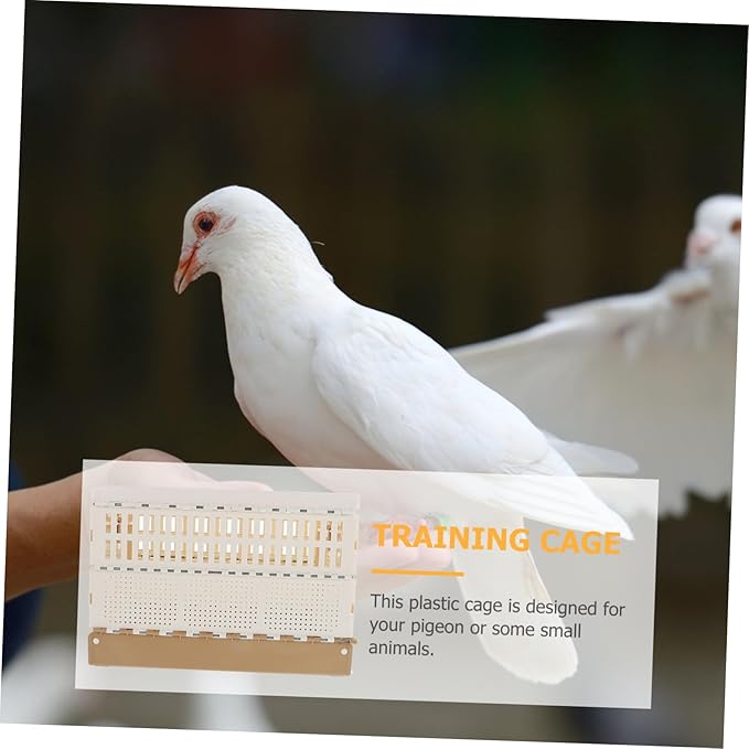 POPETPOP Foldable Plastic Pigeon Cage with Handle and Removable Tray Portable Pet Nest House for Training Domestication and Transportation of Small Birds Rabbits and Kittens
