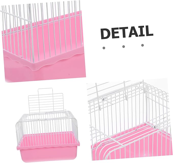 POPETPOP Lightweight Portable Birdcage for Small Animals Travel Friendly Design for Lovebirds and Parakeets Transparent Observation Window Versatile Indoor and Outdoor Use