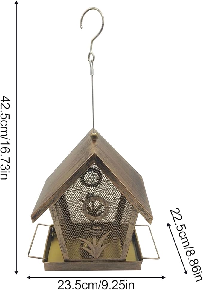 Bird Feeders for Outdoors - Large Capacity Squirrel Proof | Outdoor Garden Hummingbird Feeder | for Backyard Deck Balcony Tree Yard Bluebird Finch Birding Feeding