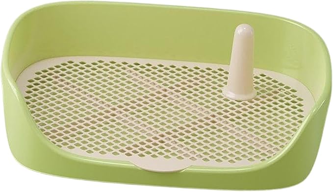 Litter Tray Pet Kitten Toilet Training Potty Pet Litter Pan Portable Design Anti Splashing Function Suitable for Small Animal Indoor Outdoor, Green 48x37x13cm