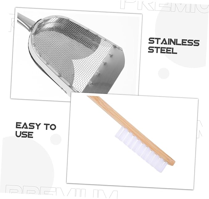TOYANDONA 2pcs Bird Cage Cleaning Tools Set Durable Brush and Shovel for Droppings Removal Essential Bird Cage Accessories for Pet Environment