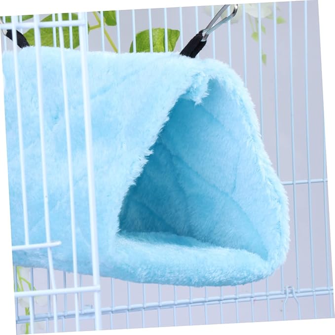 WOONEKY Adorable Parrot Hammock Bed Plush Pet Hanging Hut for Birds Sleeping Nest for Bird Cages Encourages Exercise and Balance