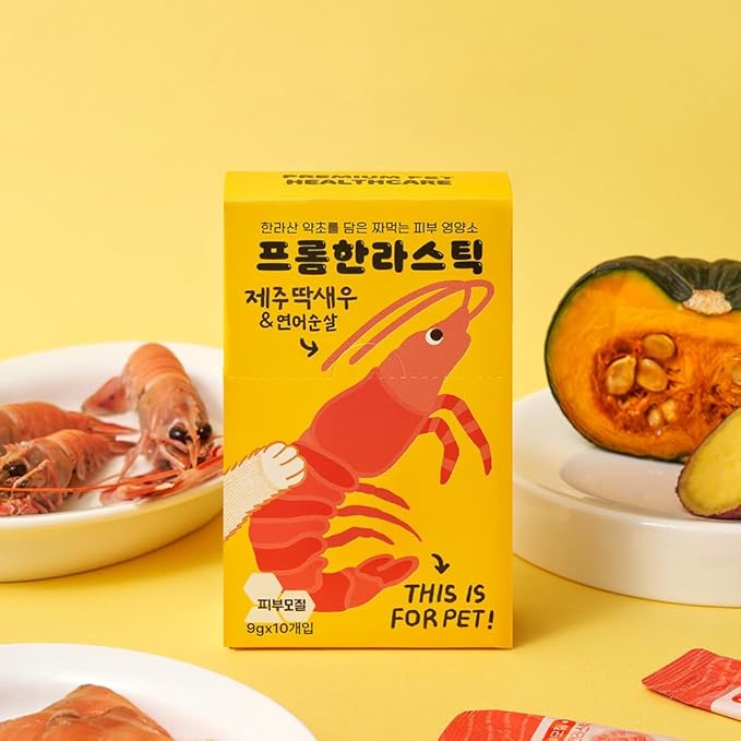 Generic FROMHALLA Stick Jeju, Puree Sticks for Dogs & Cats, Pet Treats, Grain-Free, 9g x 10 Sticks (9g x 10 Sticks, Jeju Red-Banded Lobster Fillet)