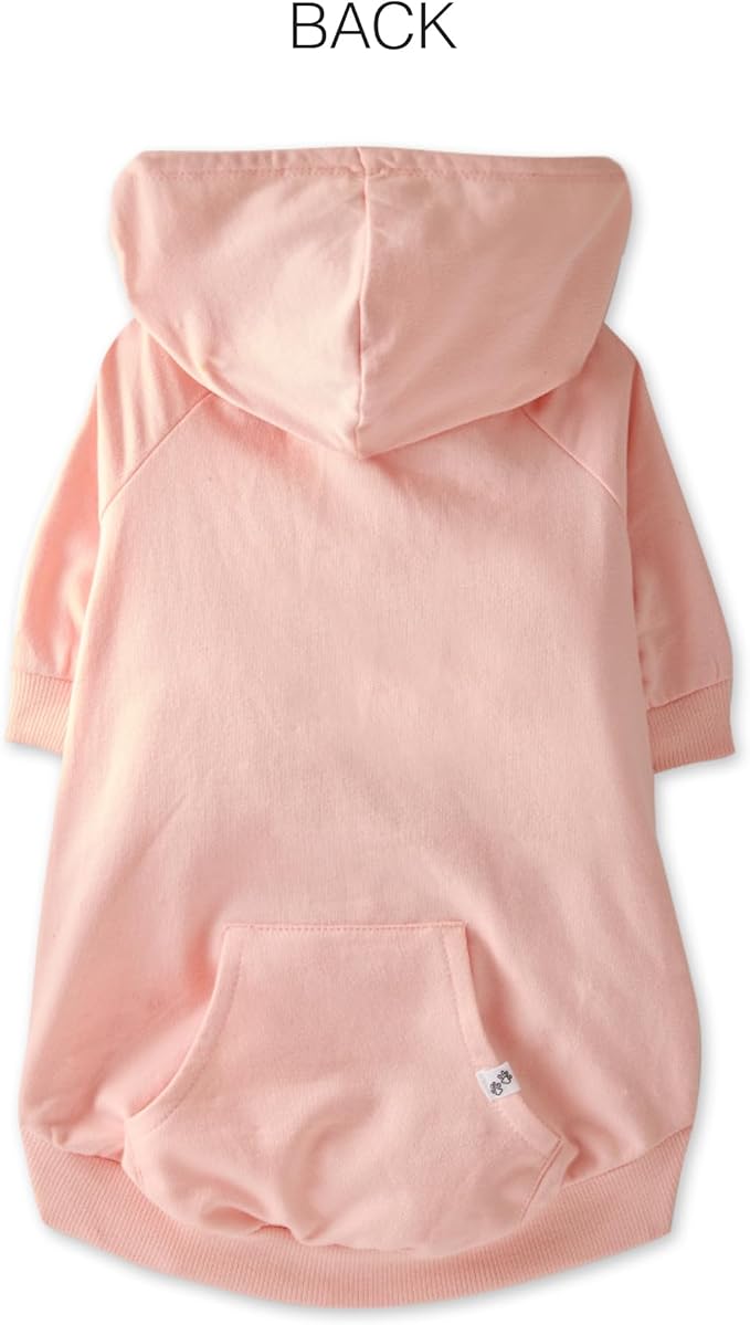 Pet Passion Rocky – The Original Lightweight Hooded Tee 100% Organic Cotton Dog Hoodie Pet Coat Sweater for All Sized Dogs, Original Pink, Large (40-60 lbs)