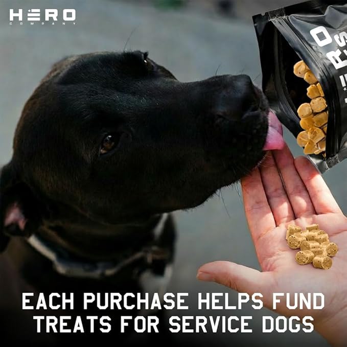 Hero Bites Healthy Dog Treats with Chicken and Cranberry - Grain-Free, Gluten-Free, No Artificial Colors or Flavors - Helps Fund Snacks for Service Dogs - 6oz
