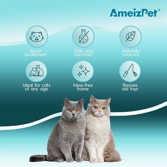 AmeizPet Catnip Spray for Cats, Cat Scratching Sprays, Transparent Cat & Kitten Behaviour Spray 50 ml (1.69 Oz)