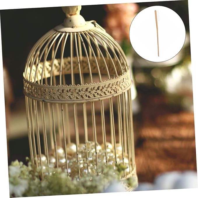 Bamboo Birdcage Brush Bird Droppings Cleaning Tool Long Handle Brush Cage Bird Supplies