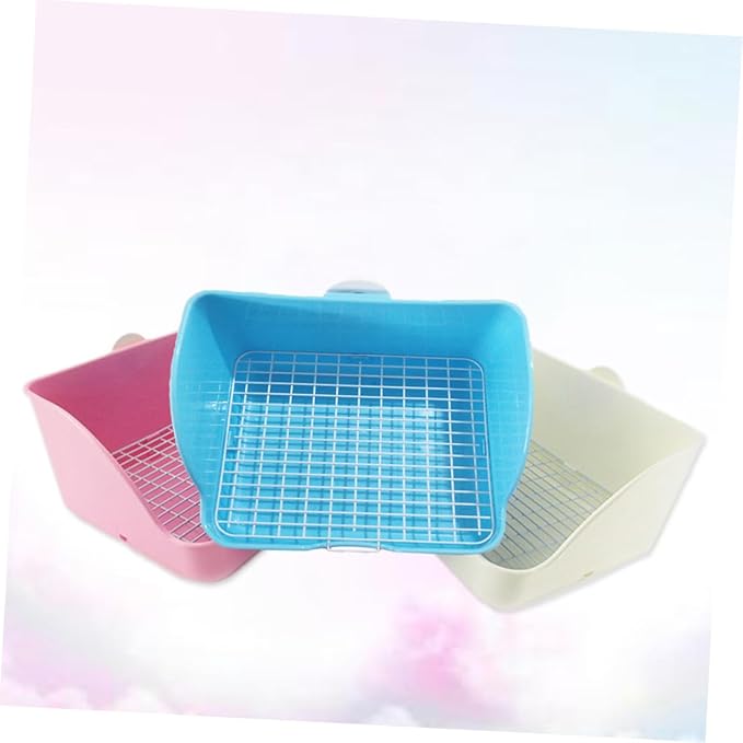 Beavorty Pet Toilet Tray Box Rabbit Potty Training Compact Portable Litter Pad for Dog Random Color